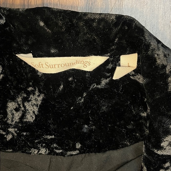 Soft Surroundings LISETTE Velvet Boho Burnout Jacket Topper Art to Wear large - Picture 6 of 13